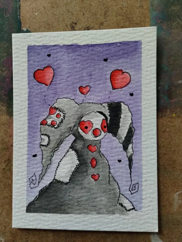 Lovingly aceo art card