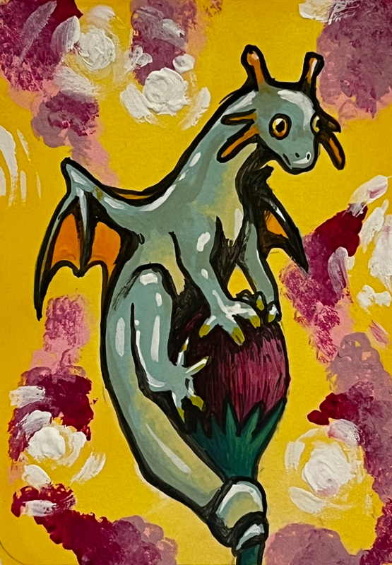 Fairy Dragon aceo art card