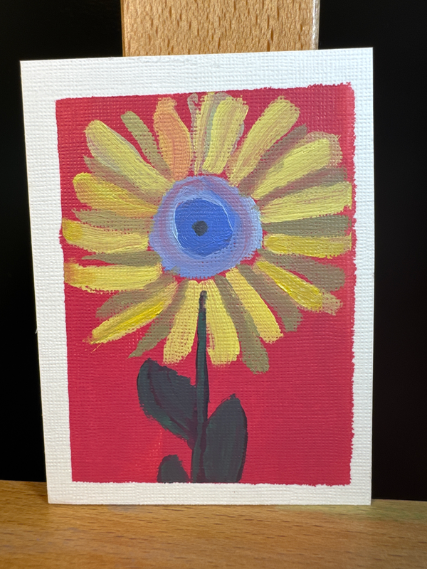 Psychic Flower aceo art card
