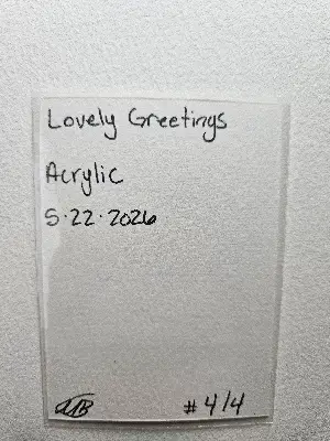 'Lovely Greetings' (Panda Series #4/4) Original Acrylic animal painting aceo art card thumbnail 2