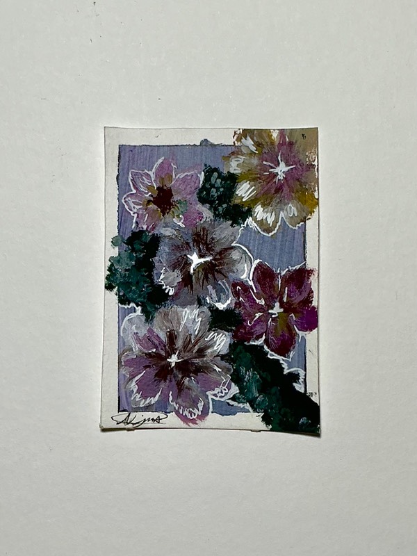Flowers on Branch aceo art card