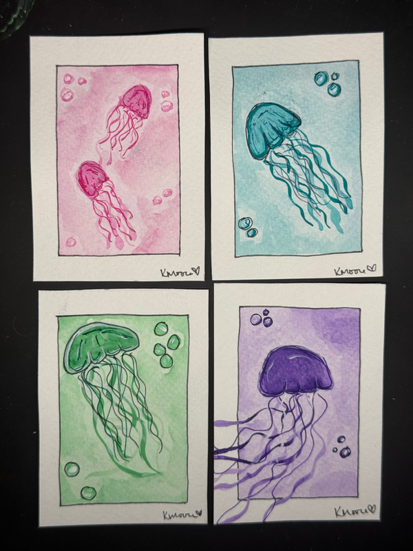 The Jellies Collection aceo art card