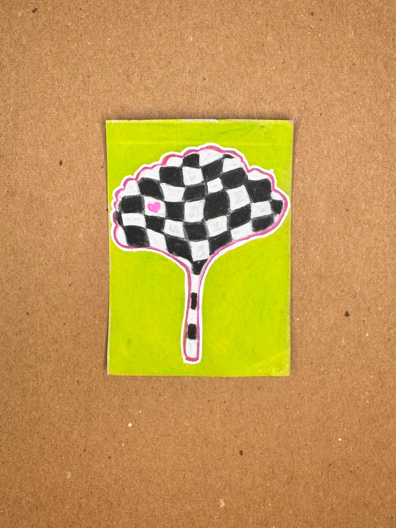 Rainbow Gingko 1 aceo art card