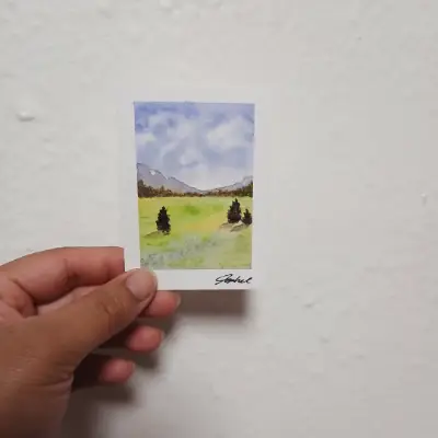 Three Trees aceo art card thumbnail 2