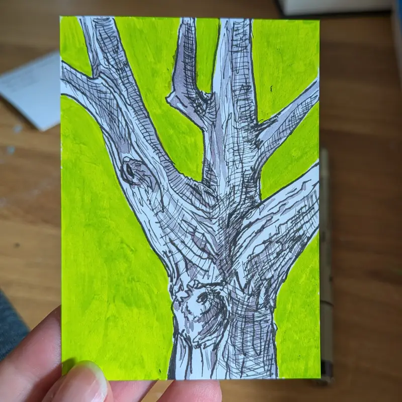 In-tree-gue aceo art card