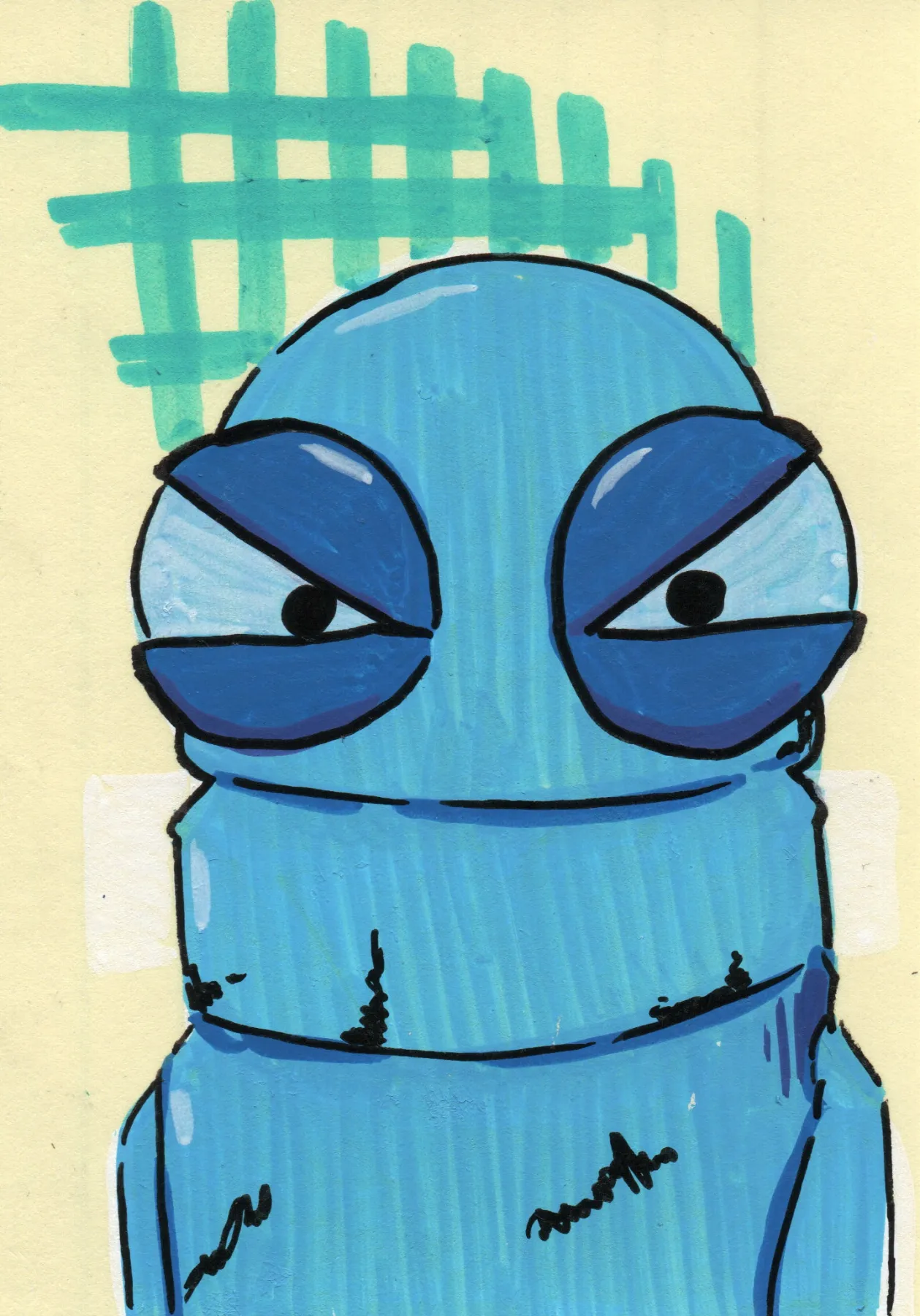 REPO Blue Painting Series 2/4 aceo art card