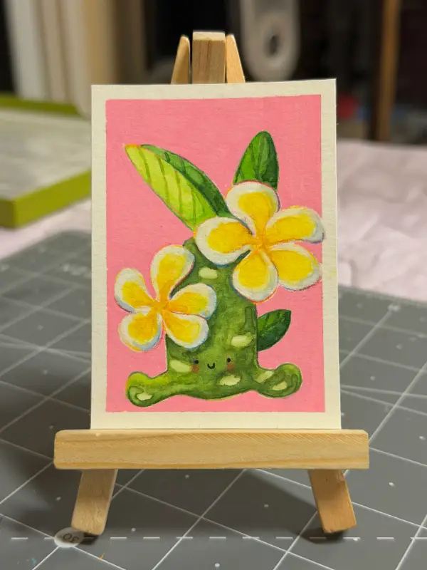 Plumeria Cutie aceo art card