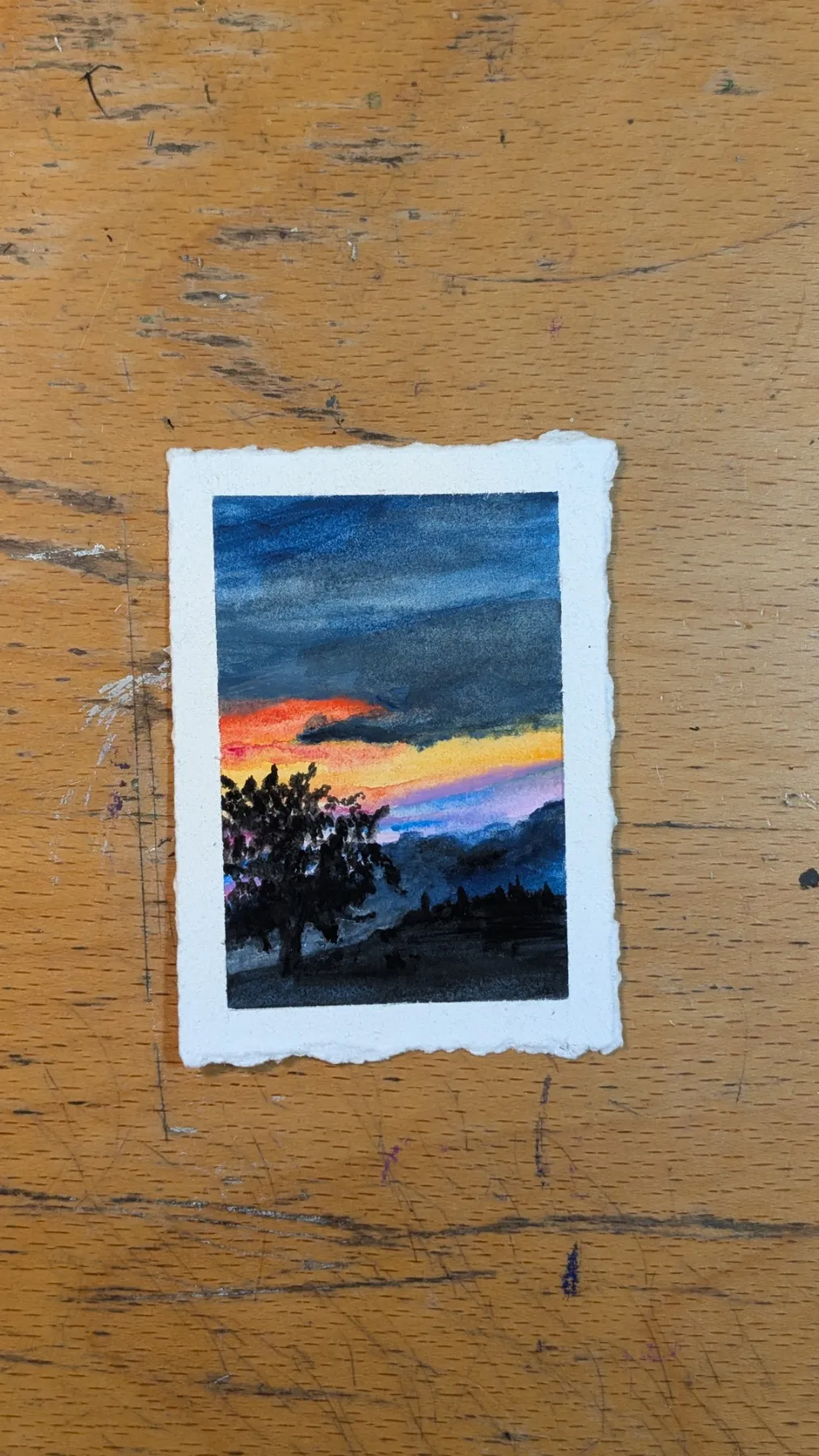Sundown aceo art card