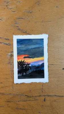 Sundown aceo art card thumbnail 1