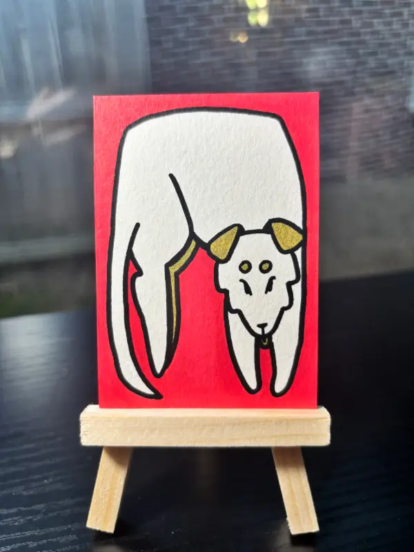 Year of the Dog - 5 of 12 aceo art card