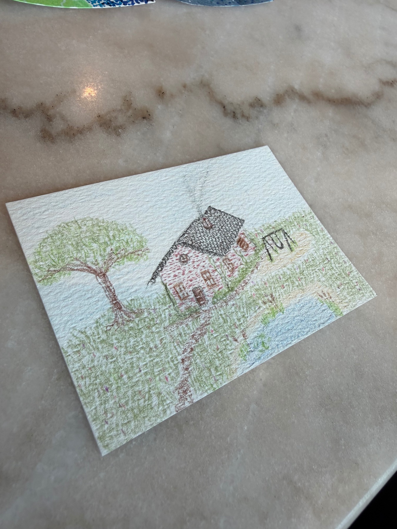 The Overgrown Schoolyard aceo art card