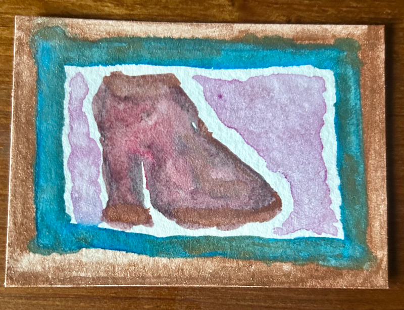 I Love A Good Shoe aceo art card