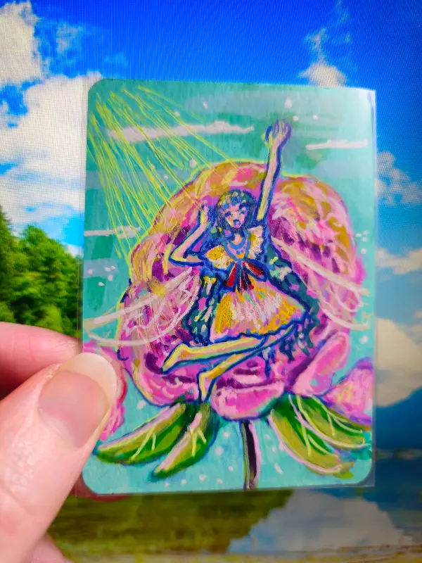 Blooming Rose aceo art card
