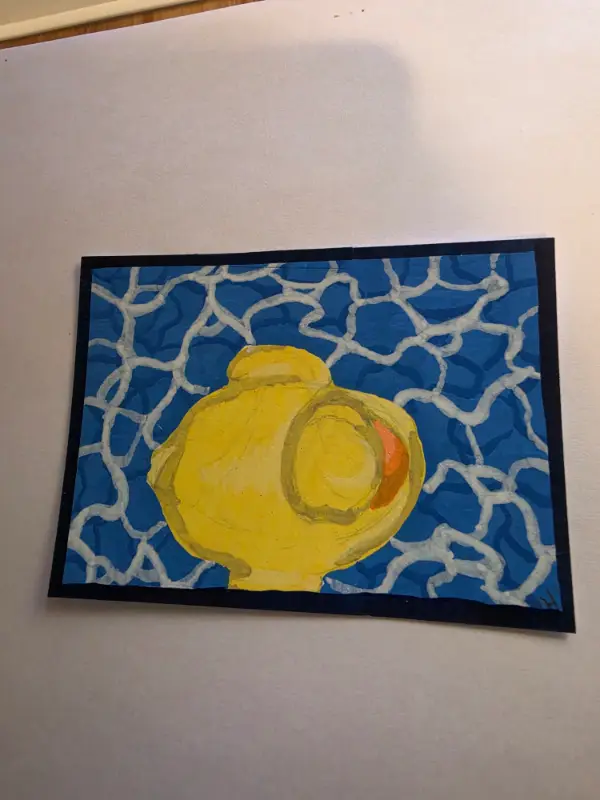 Duck from above aceo art card