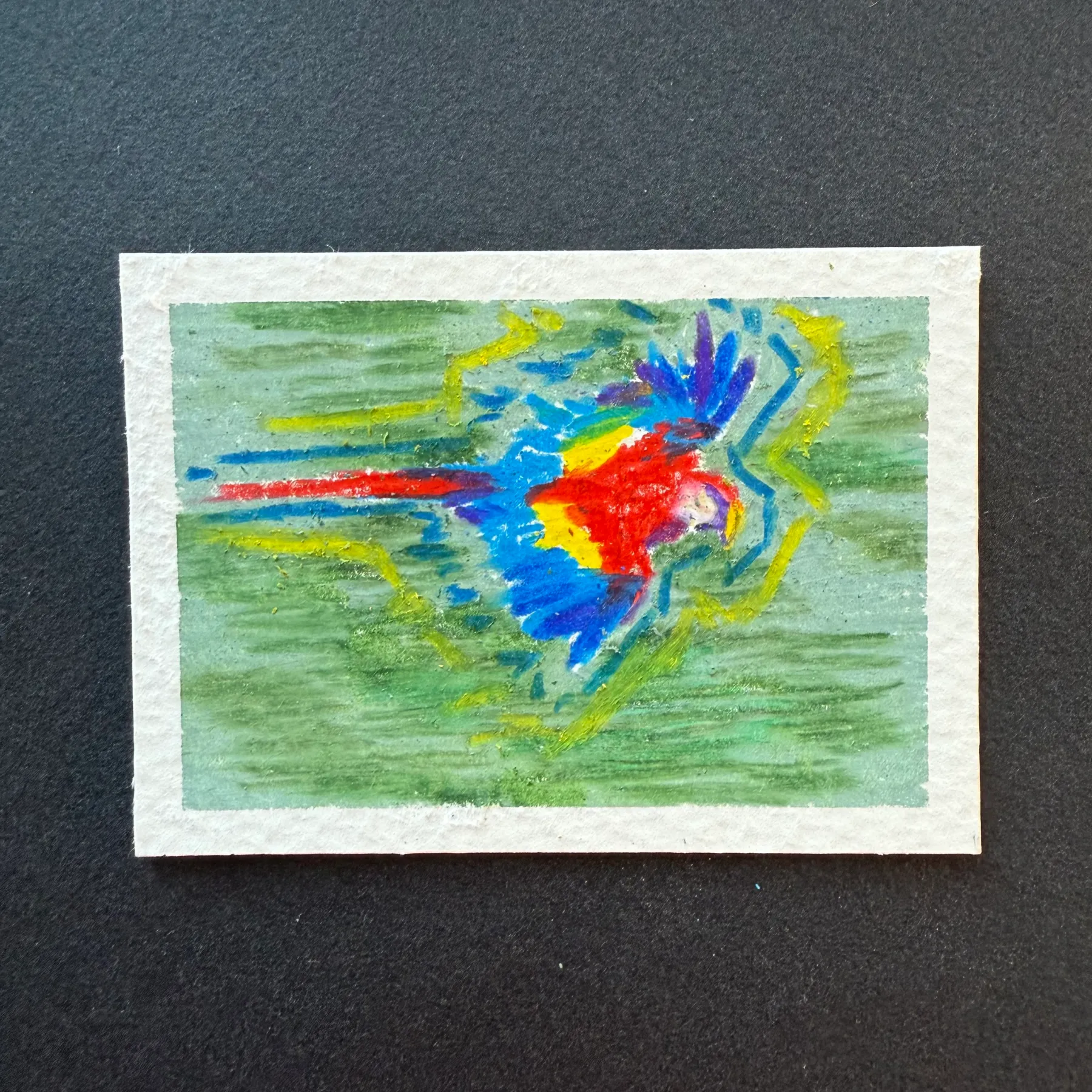 in flight aceo art card