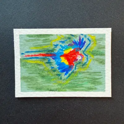 in flight aceo art card thumbnail 1