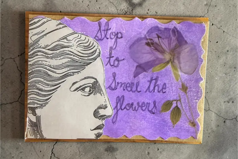 Flowers aceo art card