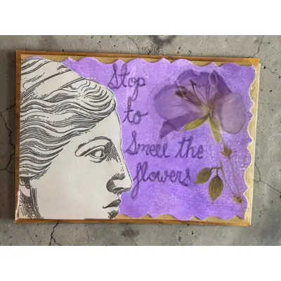 Flowers aceo art card thumbnail 1