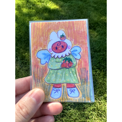 Tomato Fairy aceo art card thumbnail 1