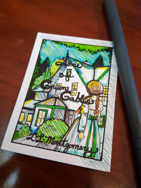 Anne of Green Gables Book Cover aceo art card