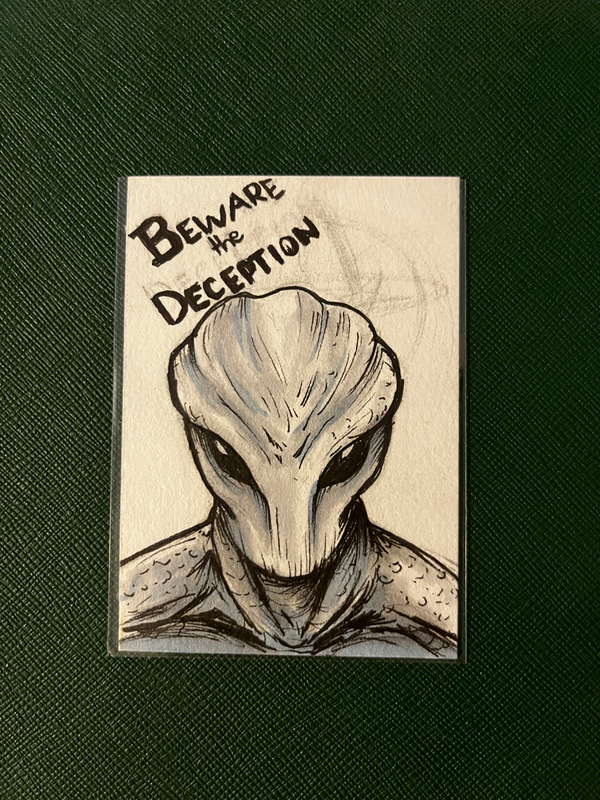 Grey Guys aceo art card
