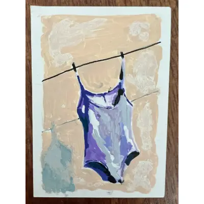 Hung out to Dry aceo art card thumbnail 1