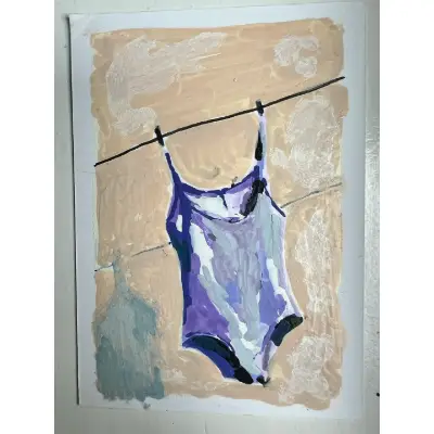 Hung out to Dry aceo art card thumbnail 2