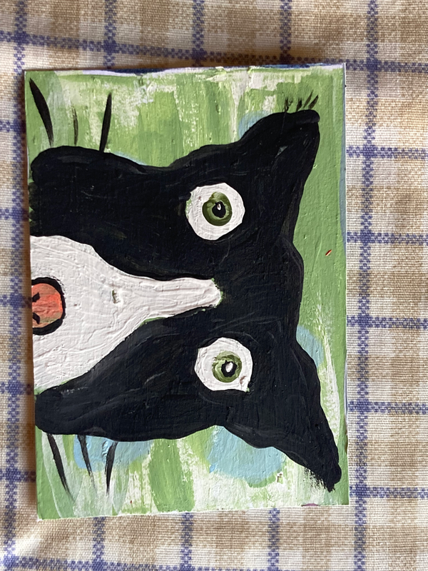 Series Cat One #2 aceo art card