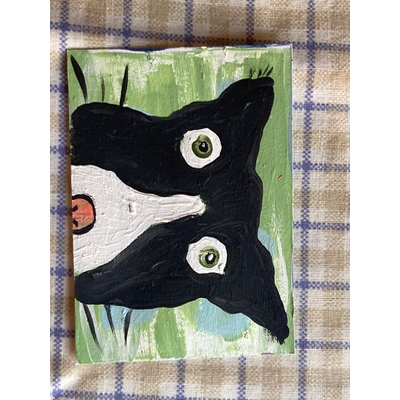 Series Cat One #2 aceo art card thumbnail 1