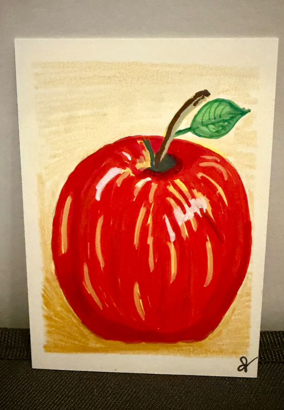 Apple a Day aceo art card