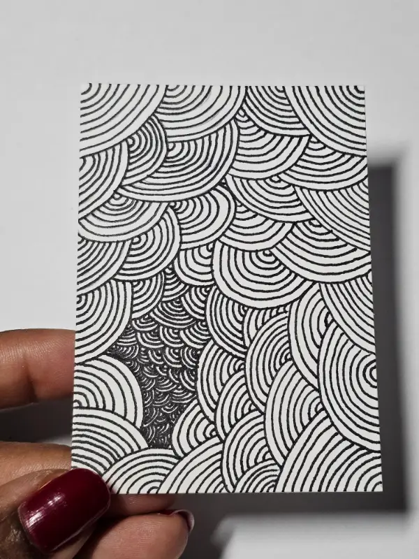 Swirling Down aceo art card