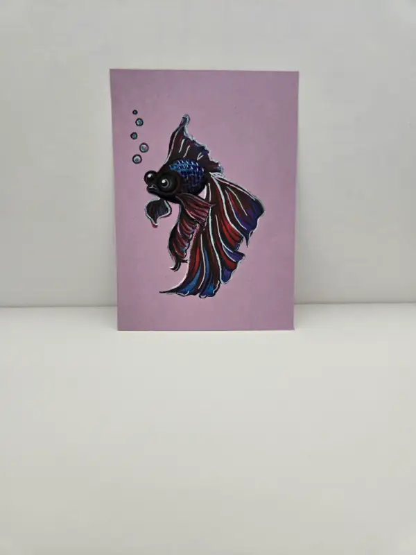 Betta Buddy aceo art card