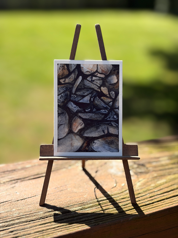 Low Tide Stones aceo art card