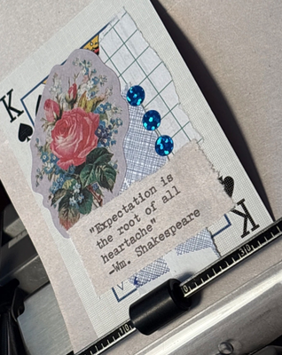Quote Card #117 by Mazerzine collage floral William Shakespeare aceo art card thumbnail 2