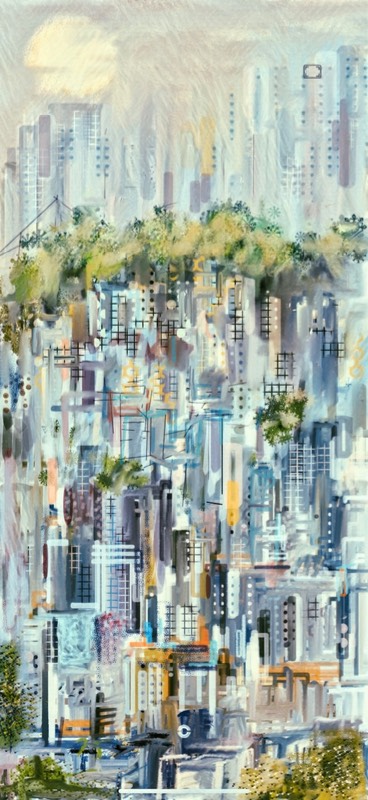 In the morning aceo art card