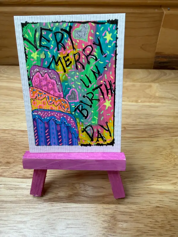 Colorful Unbirthday aceo art card