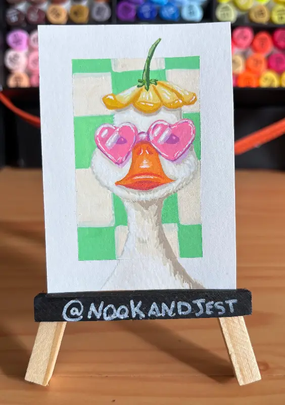 Kenny Duck aceo art card