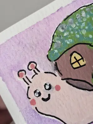 Little Garden aceo art card thumbnail 2