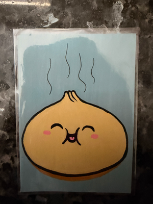 Kawaii Dumpling aceo art card thumbnail 2