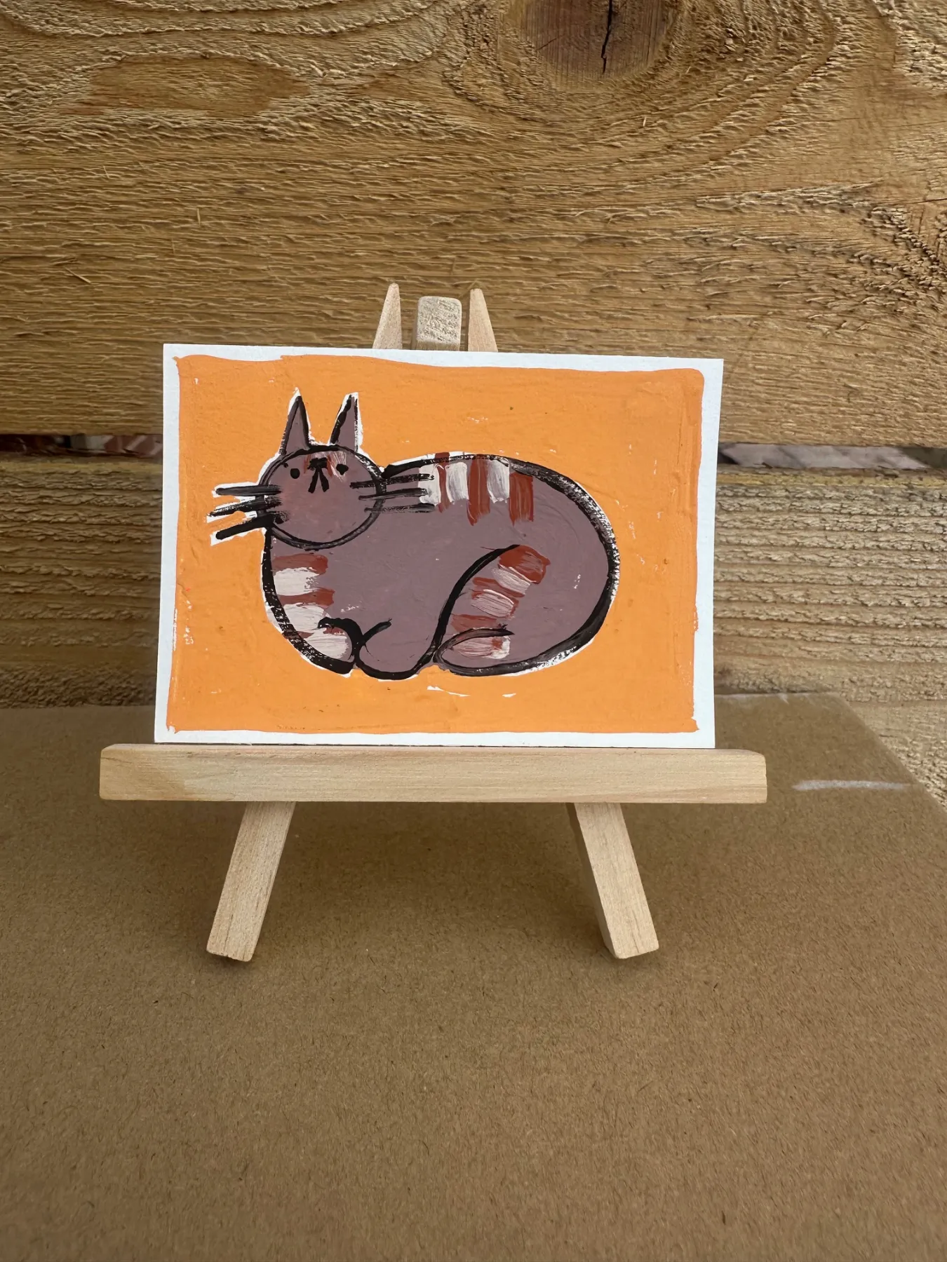 Fat Loaf Cat aceo art card