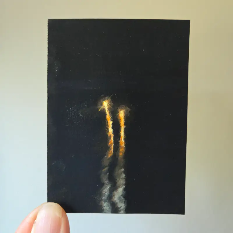 Fireworks (1/3) aceo art card