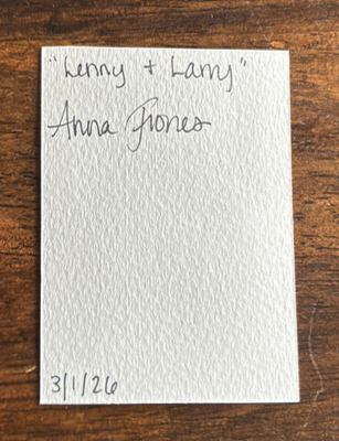 Original ACEO Painting - “Lenny and Larry” OOAK aceo art card thumbnail 2