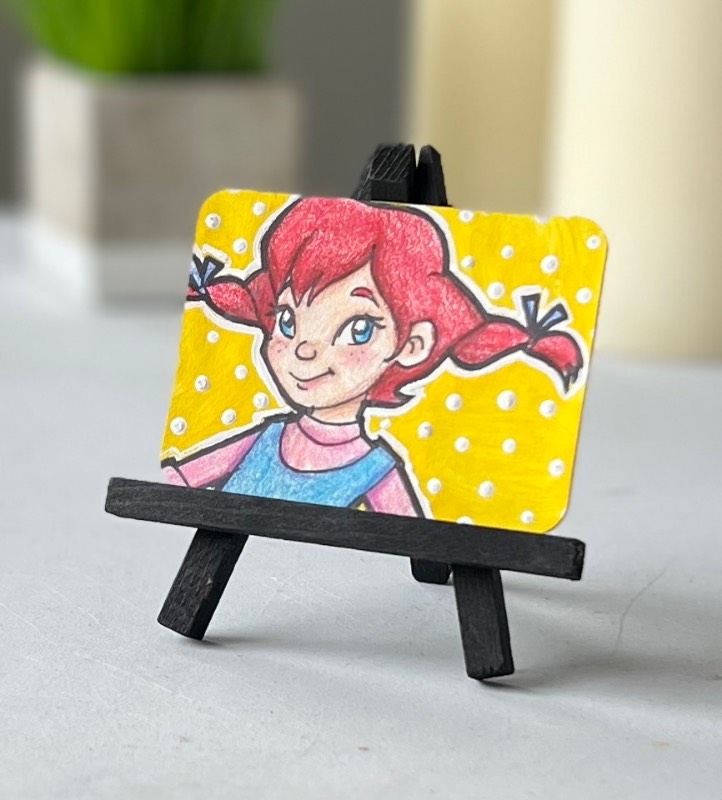 Pippi Longstocking 1 aceo art card