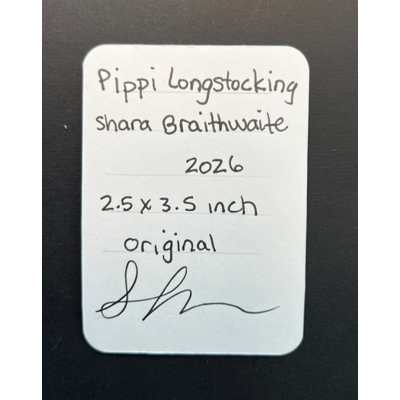 Pippi Longstocking 1 aceo art card thumbnail 3