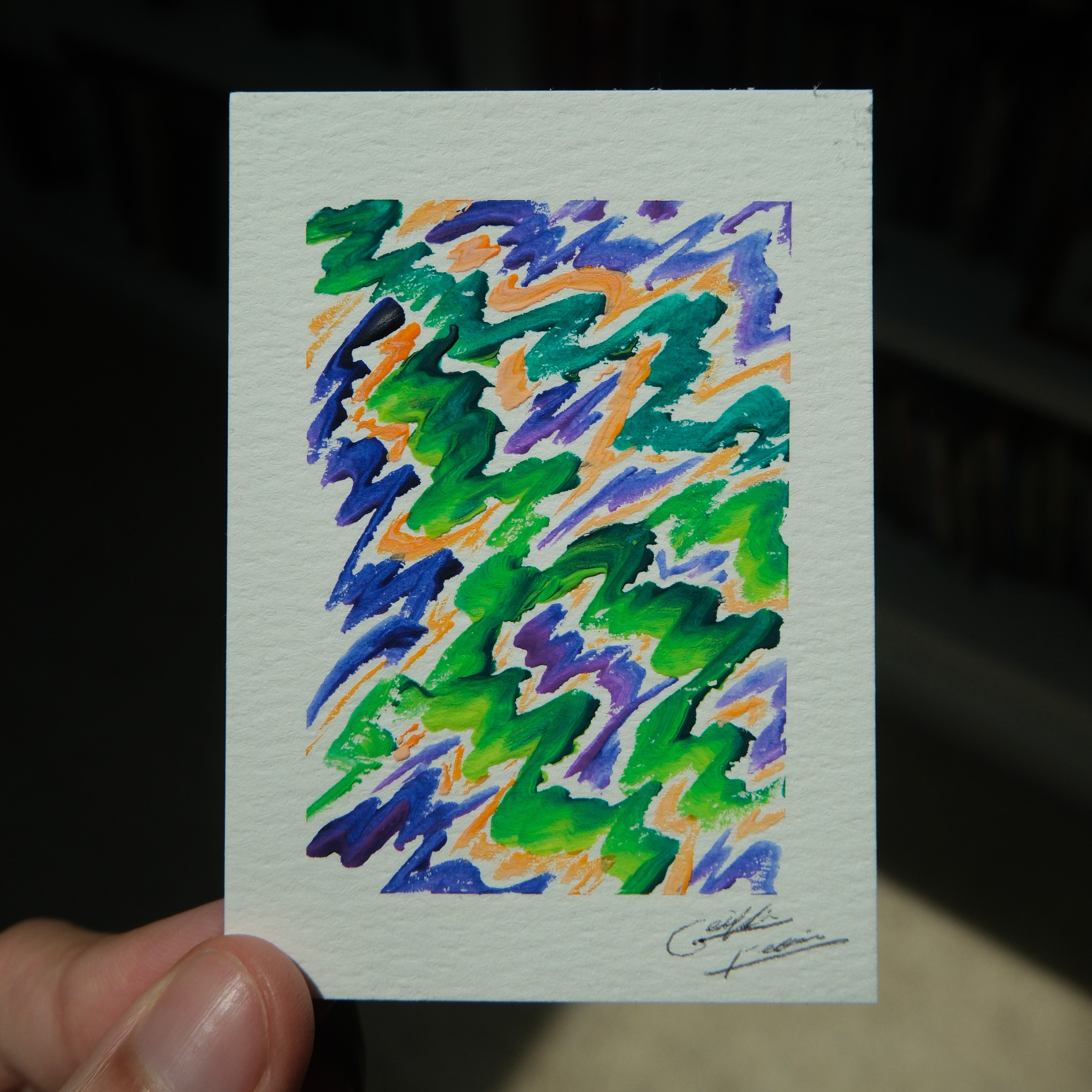 Abstractions #1 aceo art card thumbnail 1