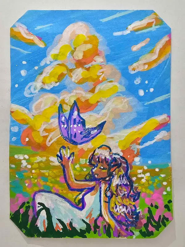 Elf in the Meadow aceo art card