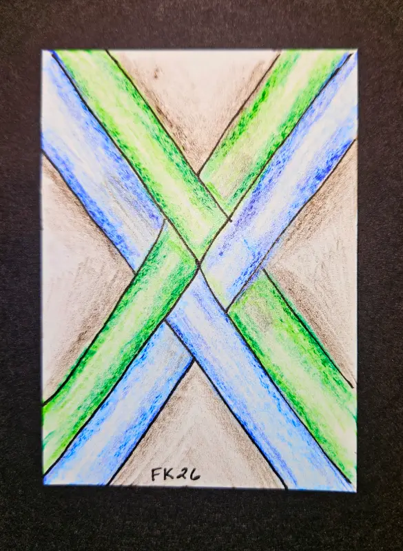Teardrop 4 aceo art card