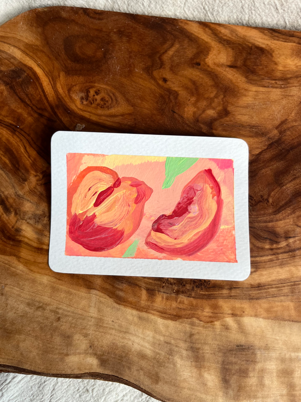 Peaches 1 aceo art card