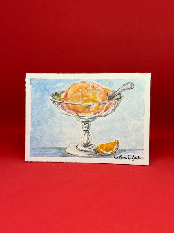 Fancy Orange sherbet aceo art card