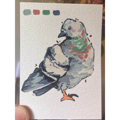 The Pigeon Collection: Blind Box ACEO aceo art card thumbnail 5